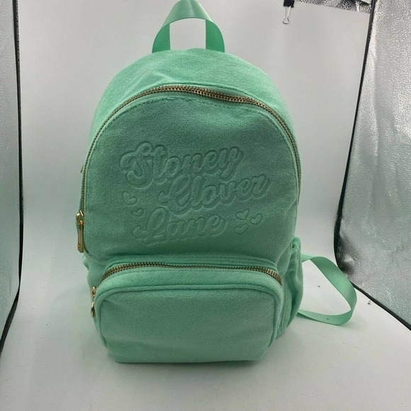 Stoney Clover Lane x Target Backpack Terry Cloth Soft Bag Green Gold NWT main image 5